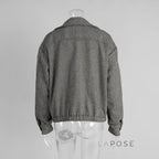 Arin Herringbone Wool Blend Jacket
