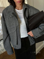 Arin Herringbone Wool Blend Jacket