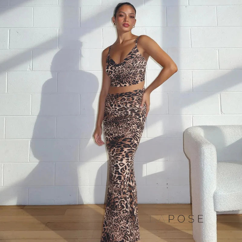 Aryana Printed Maxi Skirt Set