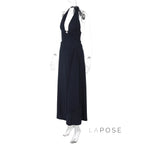 Asra Halter Pleated Maxi Dress