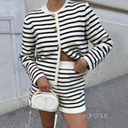 Astoria Striped Knit Short Set