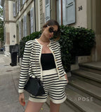 Astoria Striped Knit Short Set