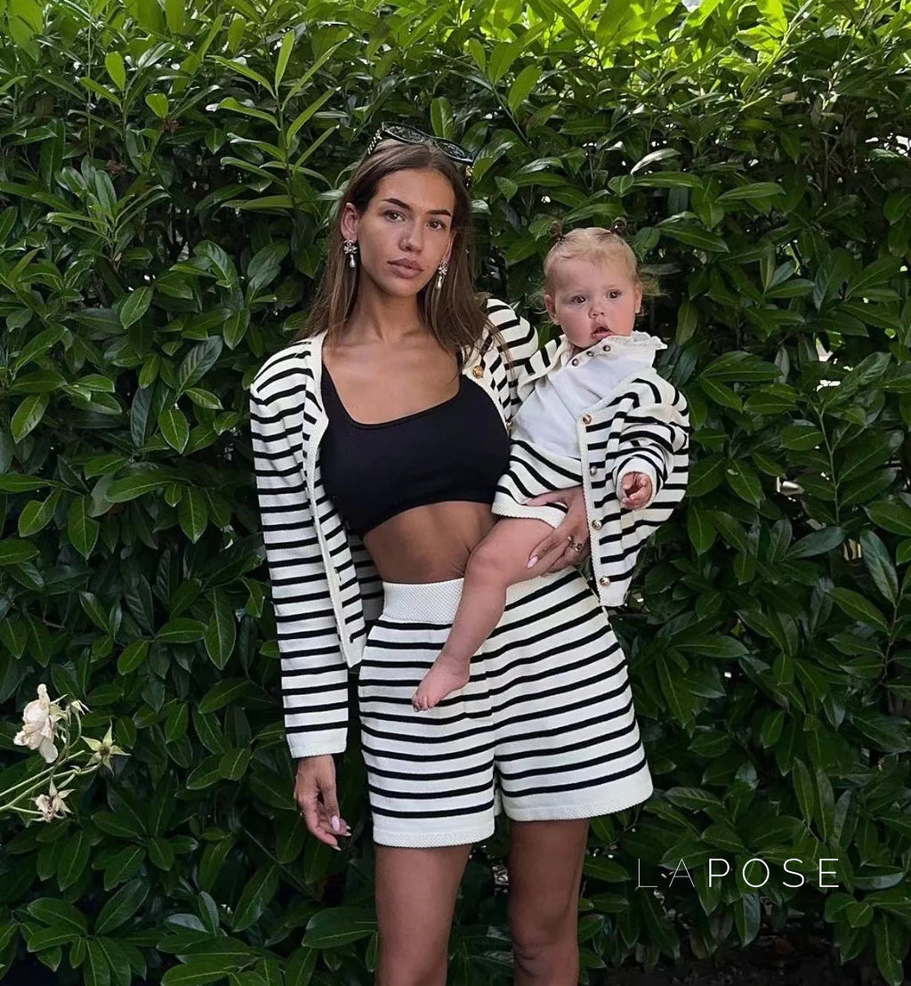 Astoria Striped Knit Short Set