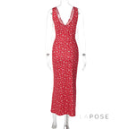Aubrie Floral Backless Maxi Dress