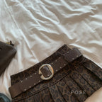Avery Leopard Pleated Mini Skirt