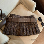 Avery Leopard Pleated Mini Skirt