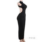 Aviva Backless Lace-Up Dress