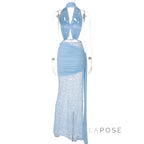 Ayana Lace Halter Maxi Dress