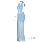 Ayana Lace Halter Maxi Dress
