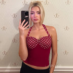 Aylin Polka Dot Halter Top