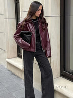 Ayven Oversized Faux Leather Jacket