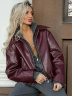 Ayven Oversized Faux Leather Jacket