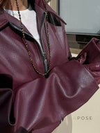 Ayven Oversized Faux Leather Jacket