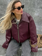 Ayven Oversized Faux Leather Jacket