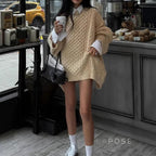 Azalea Textured Loose Knit Sweater