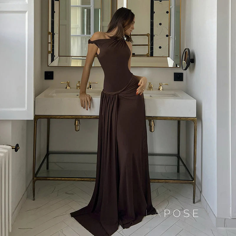 Azalia Twisted Draped Dress