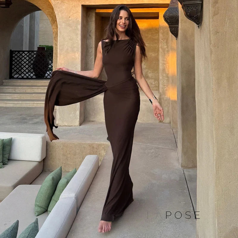 Azalia Twisted Draped Dress