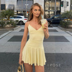 Blakelee Pleated Strappy Mini Dress