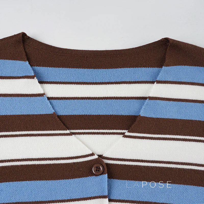 Blakelynn Striped Button Cardigan