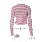 Bo Striped Button-Up Cardigan