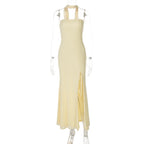 Bostyn Strapless Slit Maxi Dress
