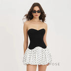 Brayleigh Polka Dot Tube Mini Dress