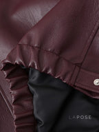 Brenna Lapel Faux Leather Jacket