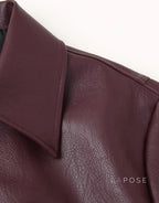 Brenna Lapel Faux Leather Jacket