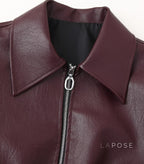 Brenna Lapel Faux Leather Jacket