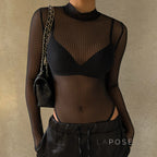 Brienne Backless Mesh Romper