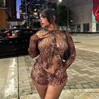 Britain Leopard Mesh Short Set