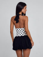Britany Ruched Bubble Mini Dress