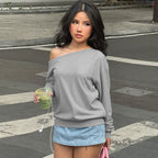 Brookelynn Off Shoulder Sweatshirt