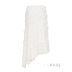 Bryn Ruffle Asymmetric Maxi Skirt