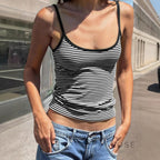 Brystol Striped Camisole Crop Top