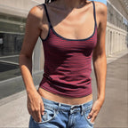 Brystol Striped Camisole Crop Top