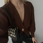 Caelyn Knitted V-neck Cardigan