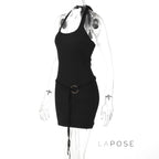 Cali Halter Ring Midi Dress
