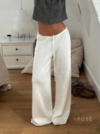 Cana Drawstring Knit Wide-Leg Pants