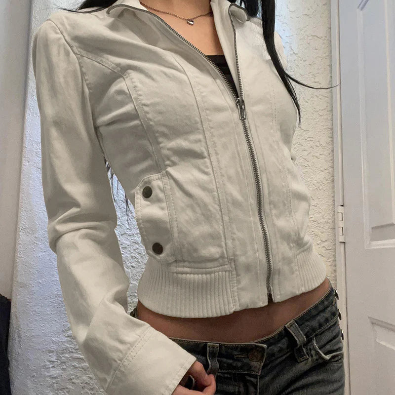 Carlynn Striped Bomber Jacket