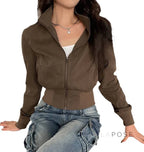 Carlynn Striped Bomber Jacket
