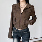 Carlynn Striped Bomber Jacket