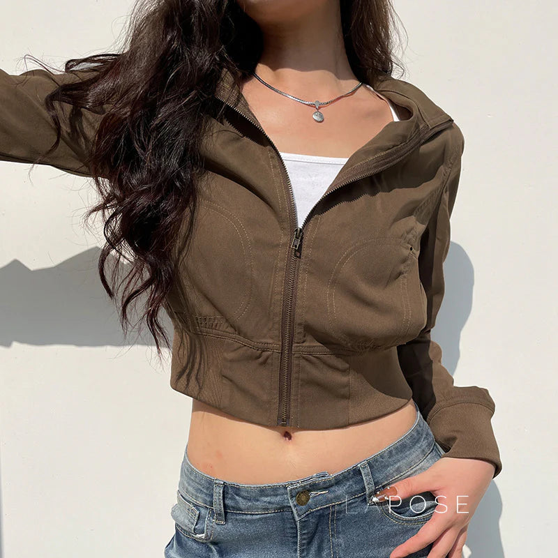 Carlynn Striped Bomber Jacket