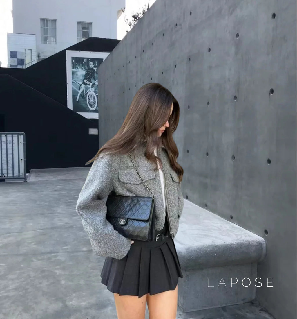 Caterina Cropped Cape Jacket