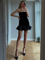 Catherine Velvet Backless Mini Dress
