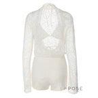 Cattleya Lace Cut-Out Short Set