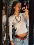 Chandler Ribbed Button-Front Cardigan