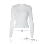Chandler Ribbed Button-Front Cardigan