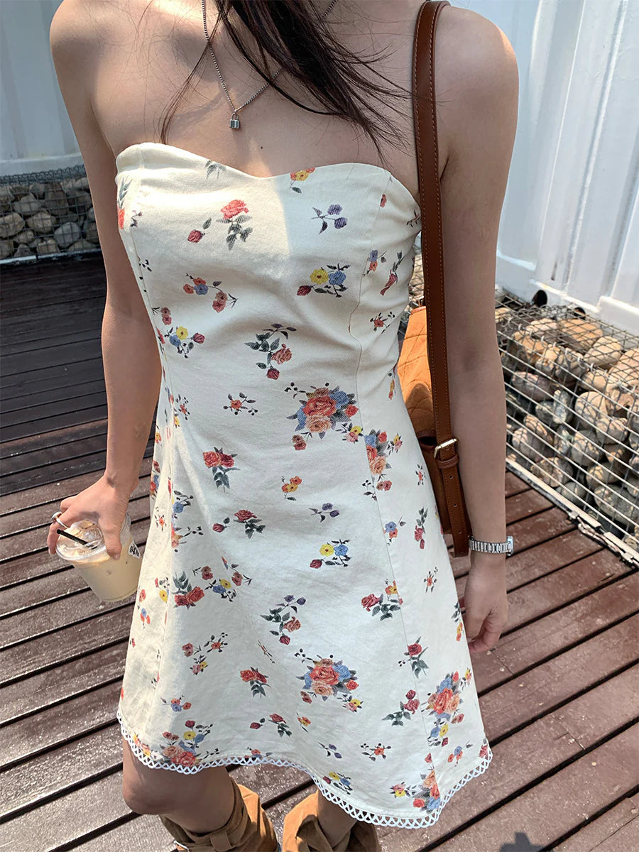 Chaya Strapless Floral Mini Dress