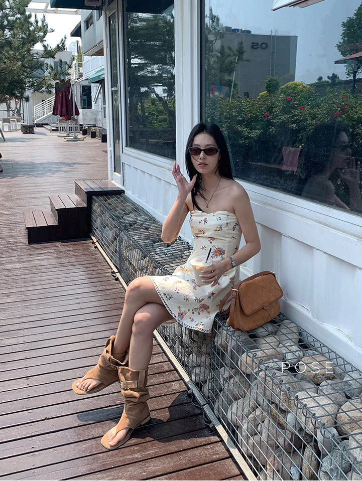 Chaya Strapless Floral Mini Dress